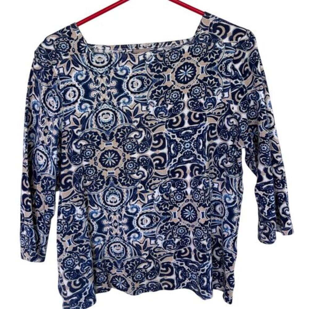 Chicos Blue Print Shirt‎